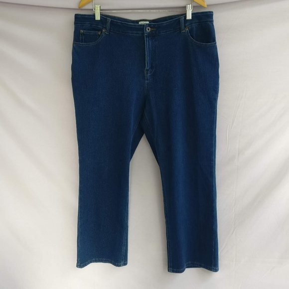 LLBean Lightweight Denim Highrise Cropped Jeans w18P +MEASUREMENT - Picture 1 of 6